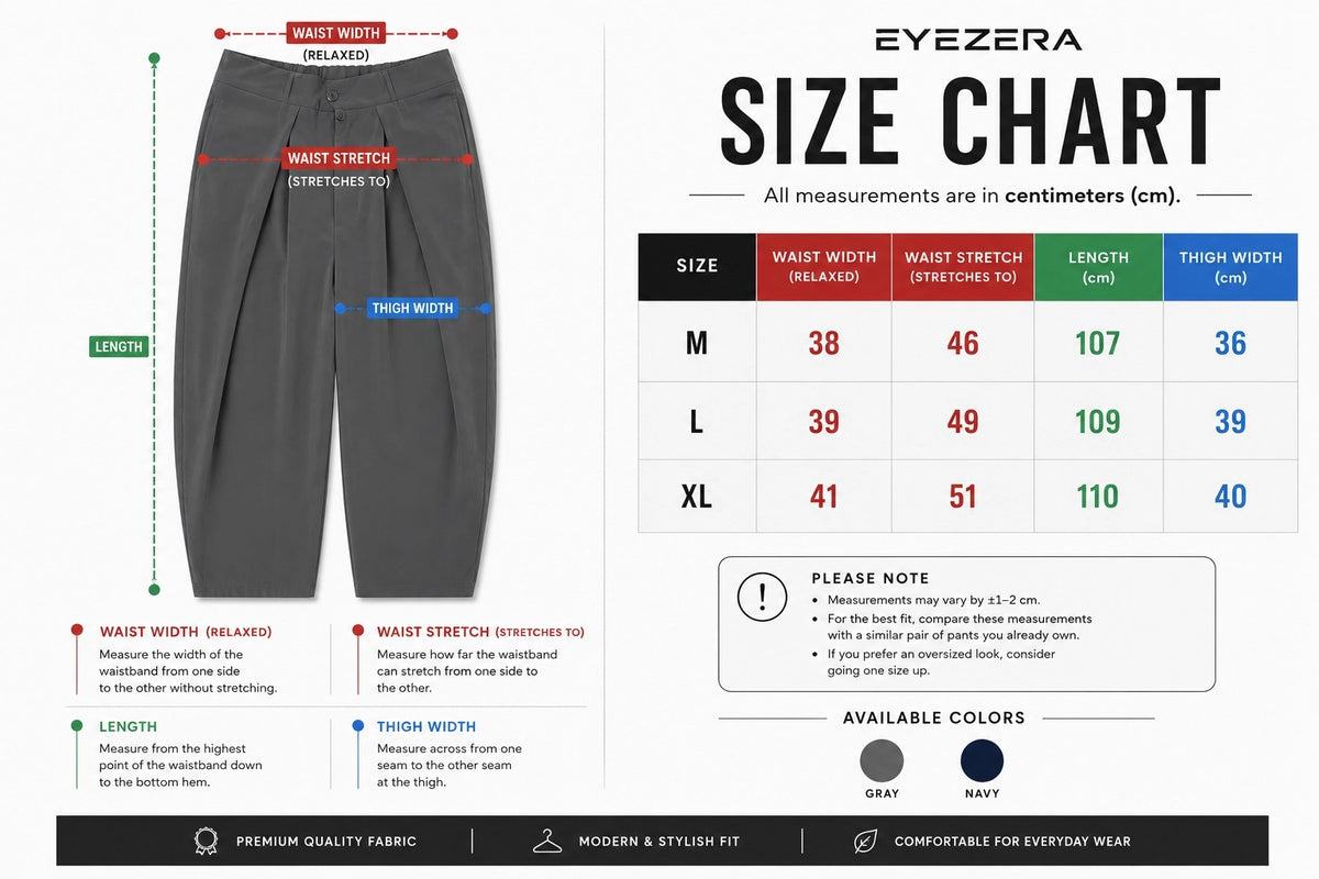 EYEZERA PLEATED PANTS